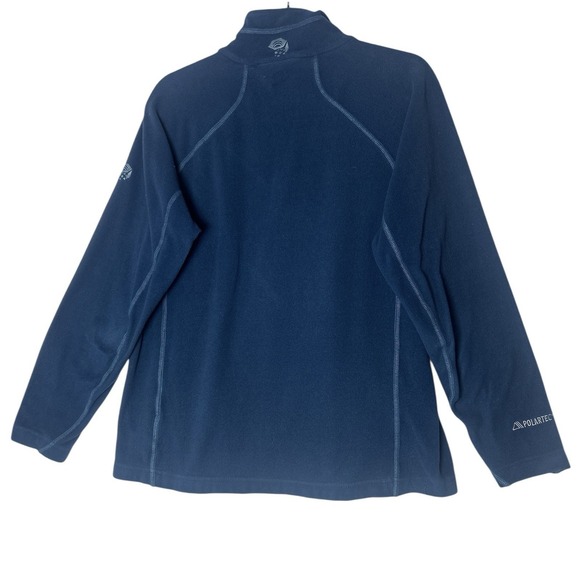Mountain Hardwear Polartec Fleece Pullover Sweater  Men's Medium Blue 1/4 Zip - Picture 2 of 9